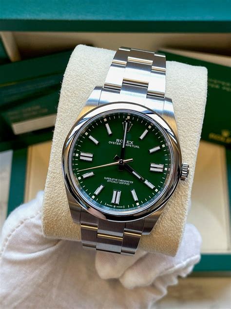 rolex con vetro verde|rolex perpetual 41.